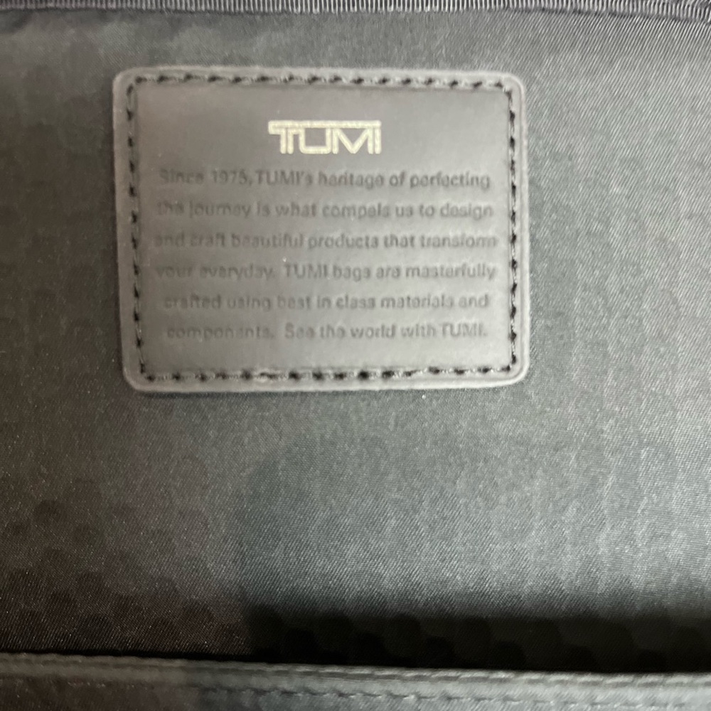 Tumi Backpack Alpha Bravo Black leather details. Pristine condition. - Picture 3 of 9